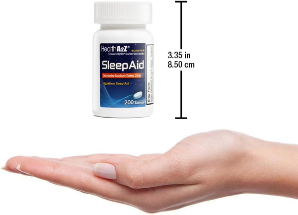 HealthA2Z – Sleep Aid Doxylamine Succinate 25 mg – 200 Tablets