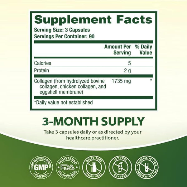 HealthA2Z - Multi Collagen Pills Types I II III V X - 270 Capsules