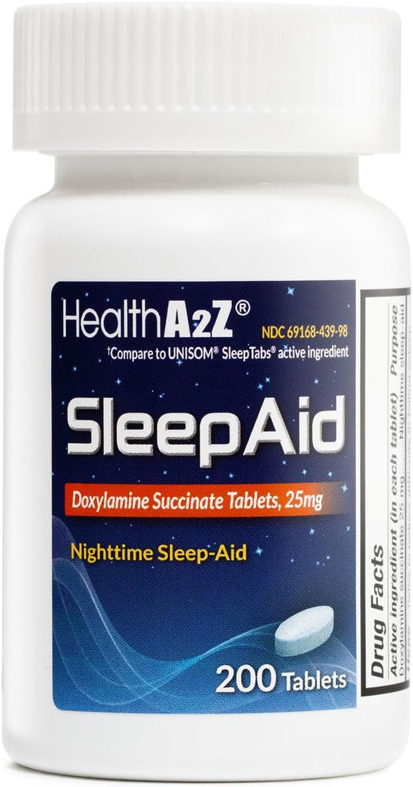 HealthA2Z – Sleep Aid Doxylamine Succinate 25 mg – 200 Tablets