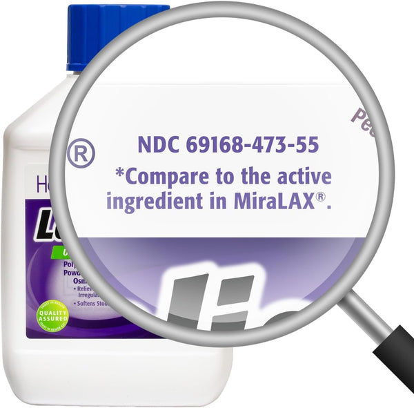 HealthA2Z® Lax Relief Polyethylene Glycol 3350 Powder - Unflavored Osmotic Laxative - 17.9oz