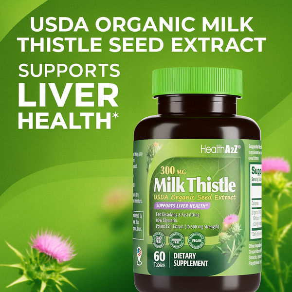 HealthA2Z - Milk Thistle Extract Tablets - 60 Count