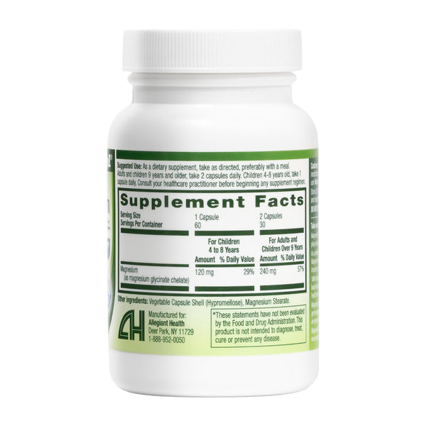 HealthA2Z® Magnesium Glycinate 240 mg, 100% Chelated High Absorption Formula, 60 Capsules