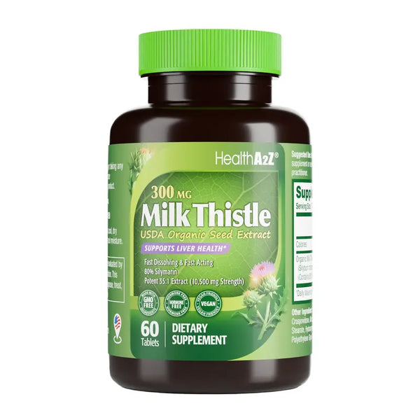 HealthA2Z - Milk Thistle Extract Tablets - 60 Count