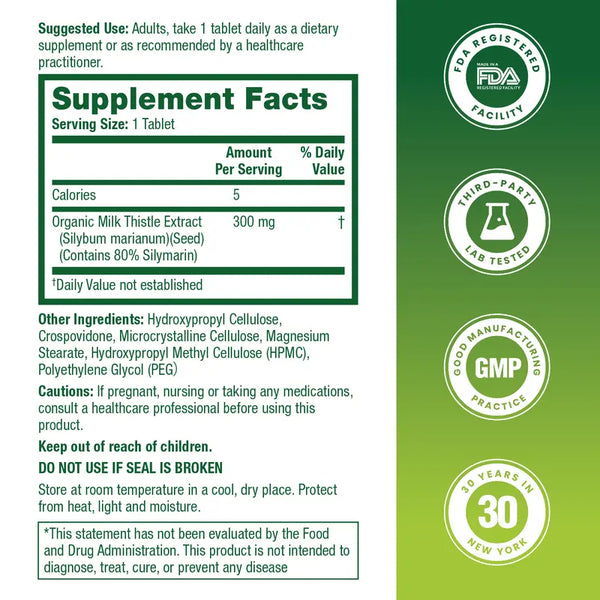 HealthA2Z - Milk Thistle Extract Tablets - 60 Count