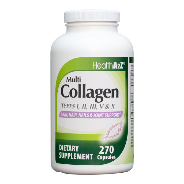HealthA2Z - Multi Collagen Pills Types I II III V X - 270 Capsules