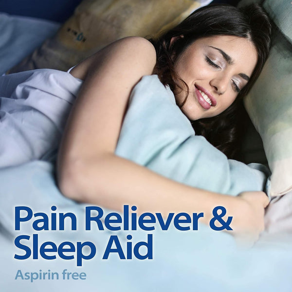HealthA2Z – Acetaminophen 500 mg & Diphenhydramine 25 mg Extra Strength Pain Relief PM – Nighttime Sleep Aid – 365 Caplets