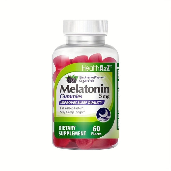 HealthA2Z - Sugar Free Melatonin Gummies (Blackberry Flavored) - 60 Count