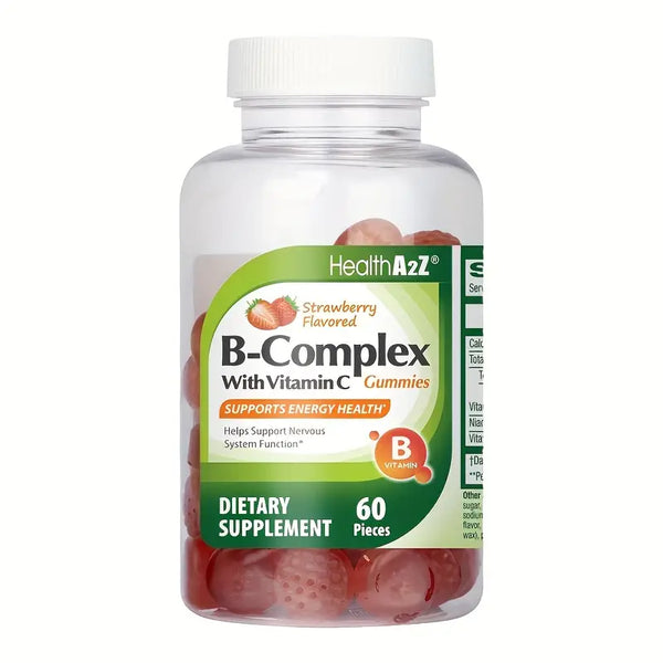 HealthA2Z - Strawberry Flavored B-Complex Gummies - 60 Count