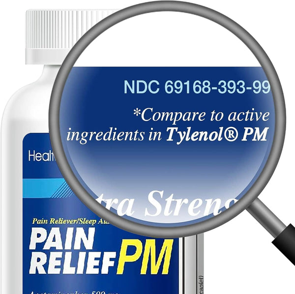 HealthA2Z – Acetaminophen 500 mg & Diphenhydramine 25 mg Extra Strength Pain Relief PM – Nighttime Sleep Aid – 365 Caplets